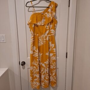 NWT! Old Navy Yellow Floral Dress Size Large Tall